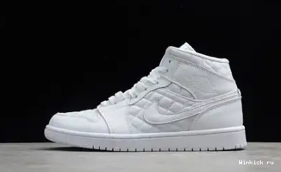 QUILTED MID WHITE JORDAN 1 AIR 0615